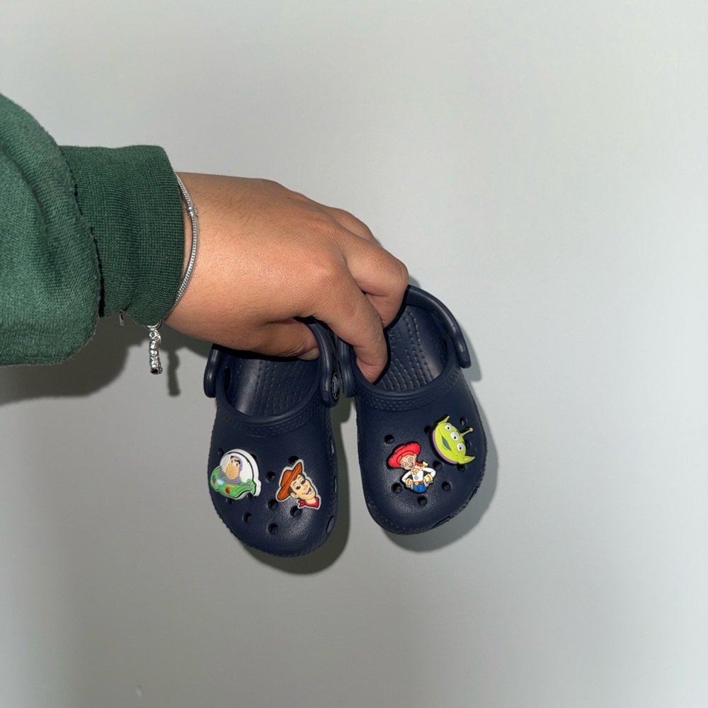 Kids Navy Clogs with Toy Story Charms